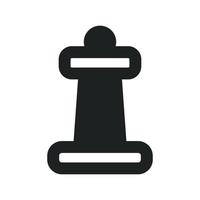 Chess Icon with Solid Style vector