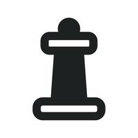 Chess Icon with Solid Style vector