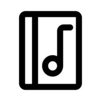 icono de archivo de música con estilo de contorno vector