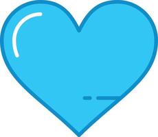 Heart Line Filled Blue vector