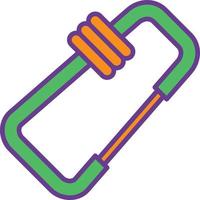 Carabiner Line Filled Two Color vector