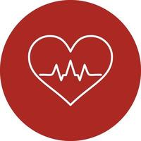 Medical Heart Line Circle Multicolor vector