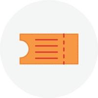 Ticket Flat Circle vector