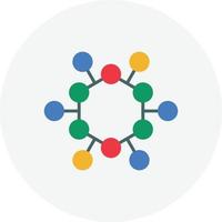 Atom Structure Flat Circle vector
