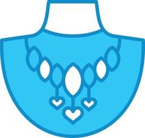 Necklace Line Filled Blue vector