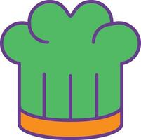 Chef Hat Line Filled Two Color vector