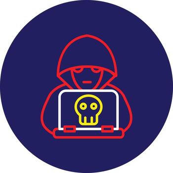 Hacker Line Multicolor vector