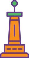 Monument Line Filled Two Color vector