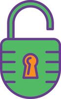 Padlock Line Filled Two Color vector