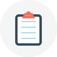 Clipboard Flat Circle vector