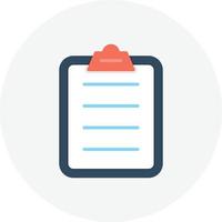 Clipboard Flat Circle vector