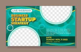 Simple Online Business Webinar Template vector