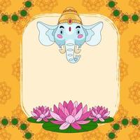 Hand Drawn of Ganesh Chaturthi Background vector