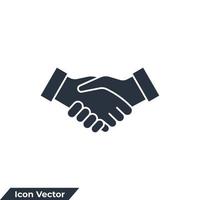 handshake icon logo vector illustration. contract agreement symbol template for graphic and web design collection