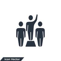 leadership icon logo vector illustration. Success man symbol template for graphic and web design collection