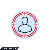 head hunting icon logo vector illustration. recruiting symbol template for graphic and web design collection