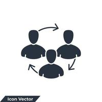 workflow icon logo vector illustration. people network symbol template for graphic and web design collection