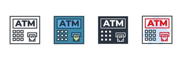 atm icon logo vector illustration. Insert Card Icon, Credit, Debit symbol template for graphic and web design collection