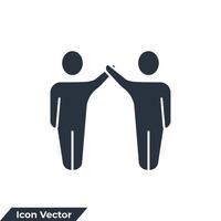 partnership icon logo vector illustration. Friendship symbol template for graphic and web design collection