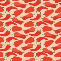 Seamless pattern with chilli pepper. Modern silhouette of food. Seamless pattern texture design. vector