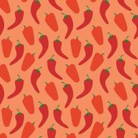 Seamless pattern with red hot chili peppers on a white background. Seamless pattern texture design. vector