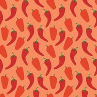 Seamless pattern with red hot chili peppers on a white background. Seamless pattern texture design. vector