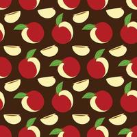 Vector summer pattern with apple and leaves. Seamless texture design. Seamless pattern texture design.