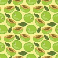 Seamless pattern with avocado fruit. Vegan food, good nutrition, healthy eating. vector