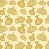 Garlic Seamless pattern. Seamless pattern texture design. vector