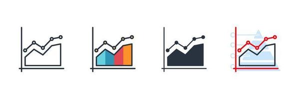 ilustración de vector de logotipo de icono de gráfico. plantilla de símbolo de diagrama para la colección de diseño gráfico y web