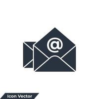 Ilustración de vector de logotipo de icono de correo electrónico. plantilla de símbolo de correo de sobre para la colección de diseño gráfico y web