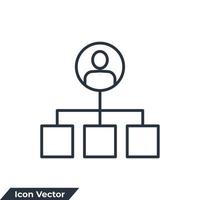 structure icon logo vector illustration. hierarchy symbol template for graphic and web design collection