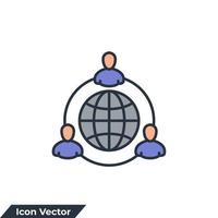 outsource icon logo vector illustration. Outsourcing symbol template for graphic and web design collection