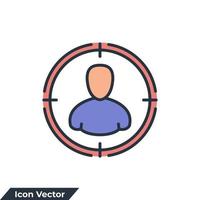 head hunting icon logo vector illustration. recruiting symbol template for graphic and web design collection