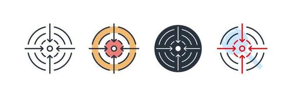 target icon logo vector illustration. Goal symbol template for graphic and web design collection