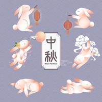 Mid-Autumn Festival Cute Rabbit Illustration Cute Rabbit Illustration vector