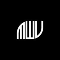 diseño de logotipo de letra mwv sobre fondo negro. concepto de logotipo de letra de iniciales creativas mwv. diseño de letras mwv. vector