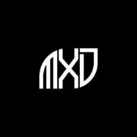 MXD letter logo design on black background. MXD creative initials letter logo concept. MXD letter design. vector