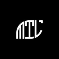 diseño de logotipo de letra mtl sobre fondo negro. concepto de logotipo de letra de iniciales creativas mtl. diseño de letras mtl. vector