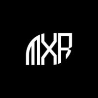 MXR letter logo design on black background. MXR creative initials letter logo concept. MXR letter design. vector