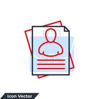 reanudar la ilustración del vector del logotipo del icono. plantilla de símbolo de cartera para la colección de diseño gráfico y web