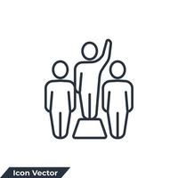 leadership icon logo vector illustration. Success man symbol template for graphic and web design collection