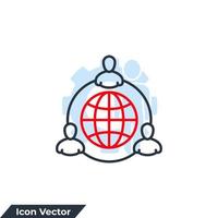 outsource icon logo vector illustration. Outsourcing symbol template for graphic and web design collection