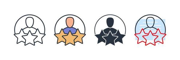 best employee icon logo vector illustration. Customer experience symbol template for graphic and web design collection