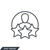 mejor ilustración de vector de logotipo de icono de empleado. plantilla de símbolo de experiencia del cliente para la colección de diseño gráfico y web