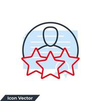 best employee icon logo vector illustration. Customer experience symbol template for graphic and web design collection