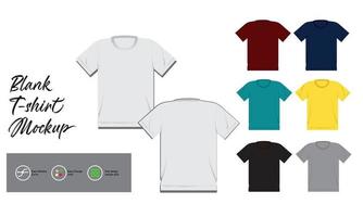 t shirt template front back  vector, easy editable vector