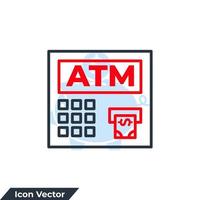 atm icon logo vector illustration. Insert Card Icon, Credit, Debit symbol template for graphic and web design collection