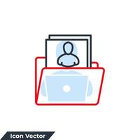 portfolio icon logo vector illustration. folder symbol template for graphic and web design collection