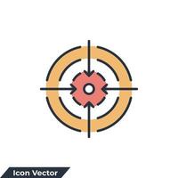 target icon logo vector illustration. Goal symbol template for graphic and web design collection